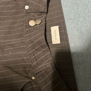 PacSun Taupe Striped Trousers